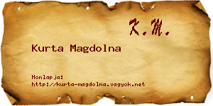 Kurta Magdolna névjegykártya