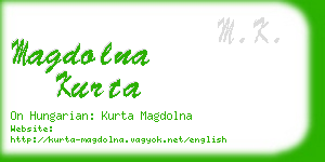 magdolna kurta business card
